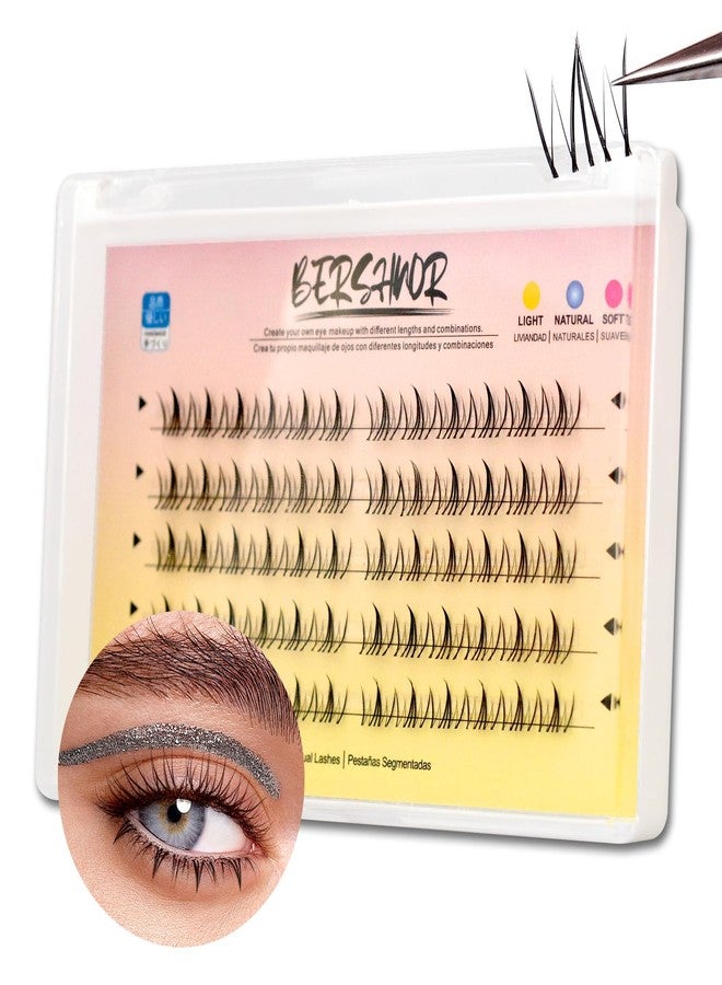 Bershnor Bottom Lash Clusters DIY lash Extensions Lower Individual Lashes Manga Bottom Cluster Lashes Bottom Eyelashes Clear Band - Image 1